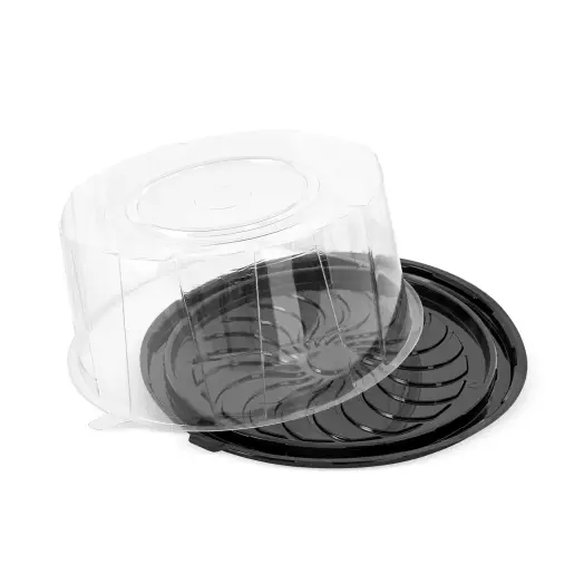 TAVA ROTUNDA TORT 26 CM LARGE L-415 CU CAPAC DECORAT TRANSPARENT L-410 SET 50 BUC
, [2],deterlife.ro