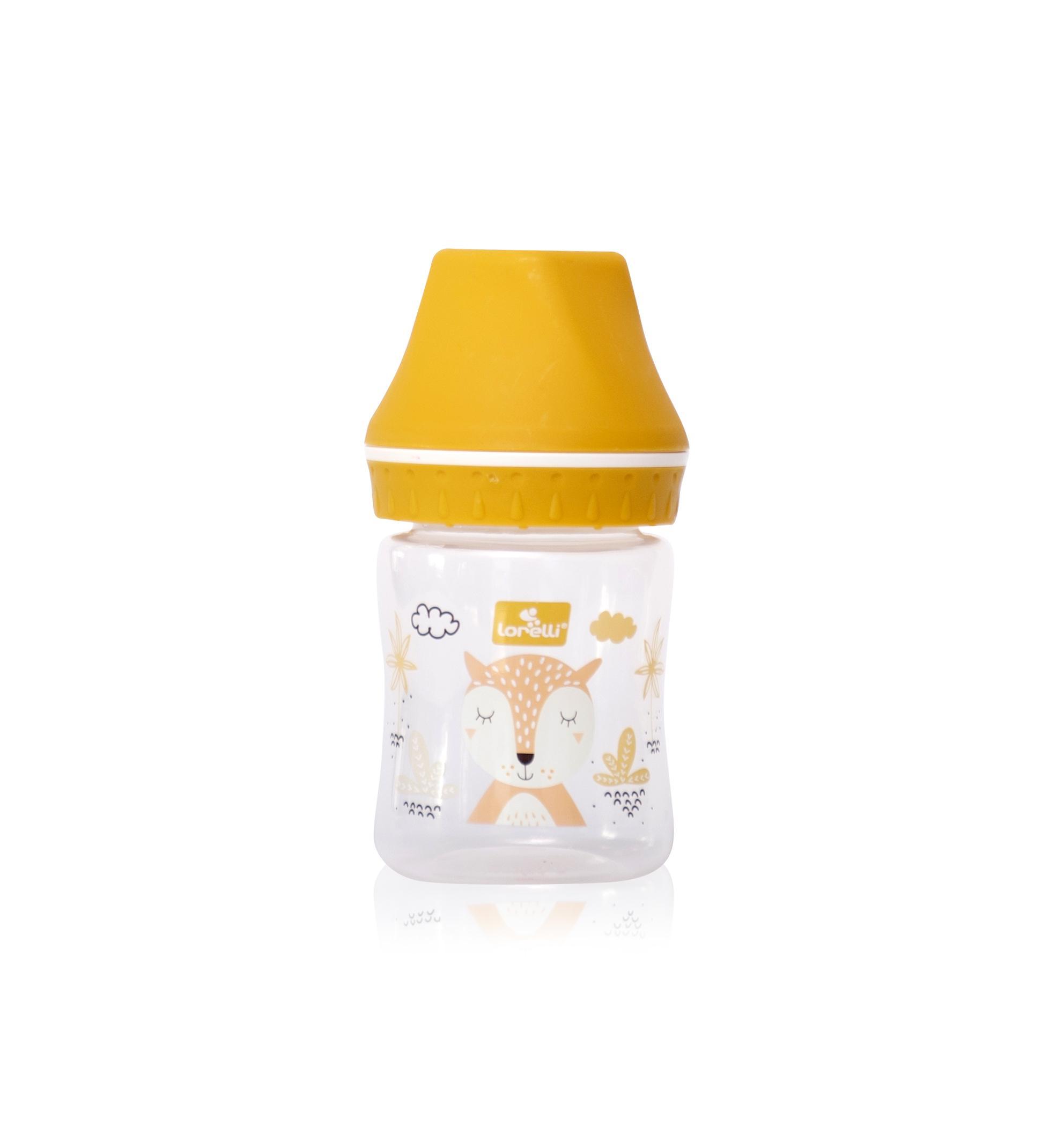 Biberon cu gat larg, 0 luni+, 125 ml, my friend, culori diferite LORELLI