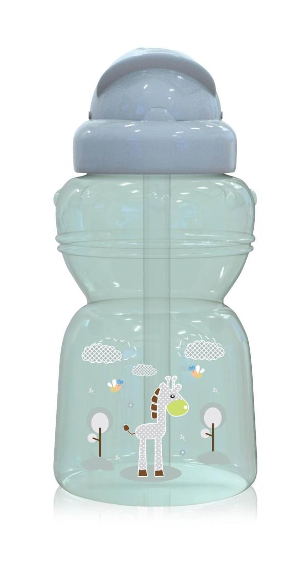 Lichidare de Stoc - Biberon Mini Sport cu pai 200ml Animalute, Green, bebelorelli.ro