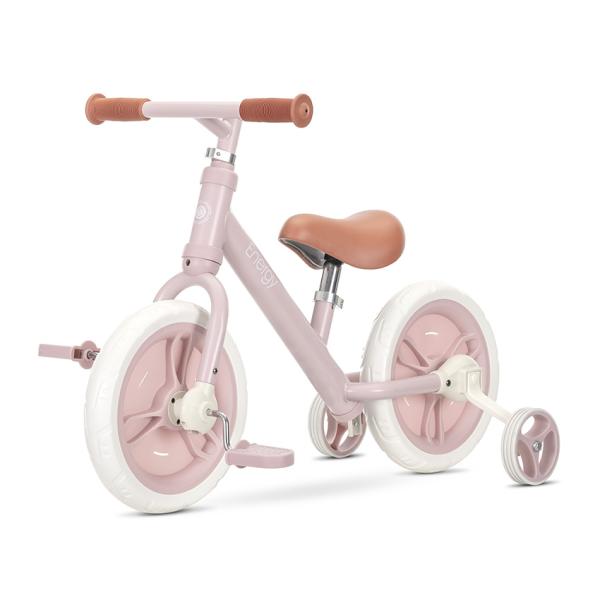 Biciclete - Bicicleta de echilibru 2in1, Energy, include pedale si roti auxiliare, potrivit 2-5 Ani, Pink, bebelorelli.ro