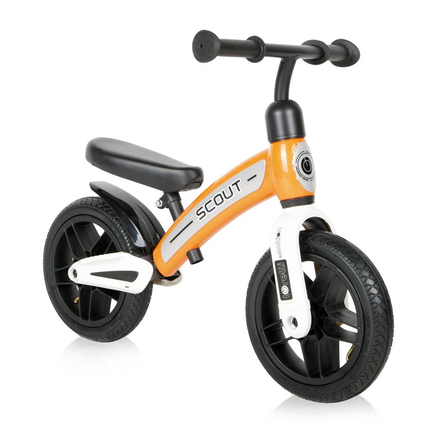 Biciclete - Bicicleta de echilibru Scout Air, roti cu camera si cauciuc, de la 2 ani pana la 4 ani, sa reglabila, Portocaliu, bebelorelli.ro