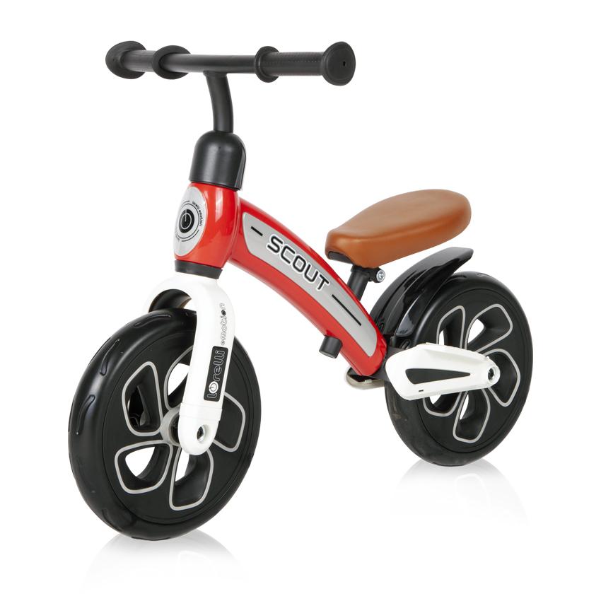 Biciclete - Bicicleta de echilibru Scout, de la 2 ani pana la 4 ani, roti mari, sa reglabila, Rosu cu Alb, bebelorelli.ro