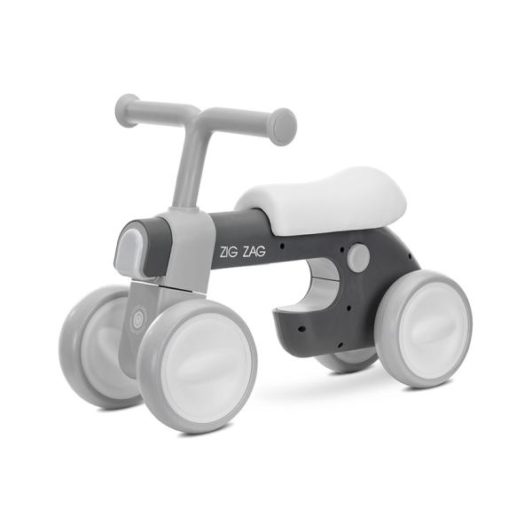 Biciclete - Bicicleta de echilibru, Zig Zag, 12-36 luni, scaun reglabil 2 pozitii, lumini si muzica, Grey, bebelorelli.ro