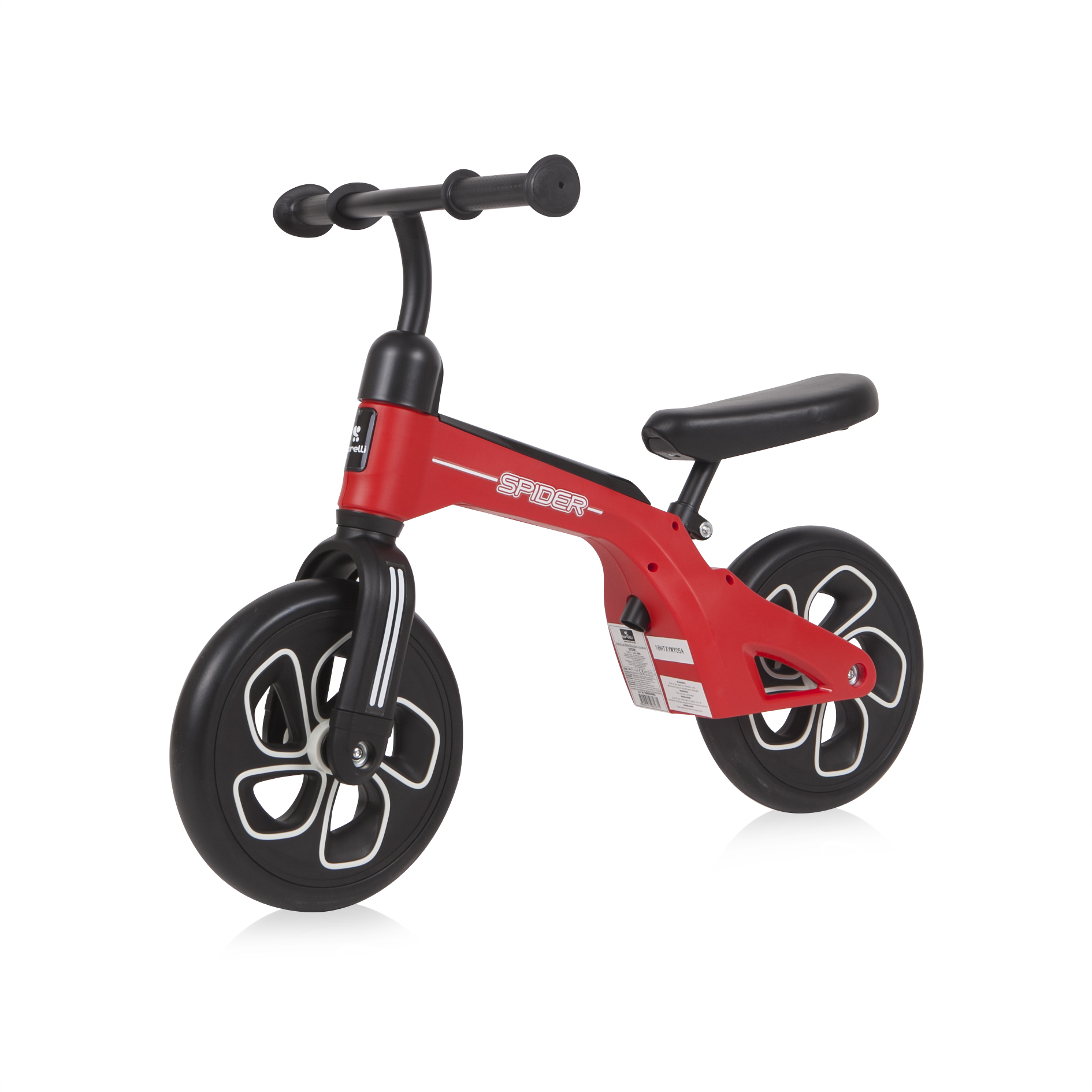 Biciclete - Bicicleta de tranzitie 2in1, Spider, fara pedale, roti mari, Red, bebelorelli.ro