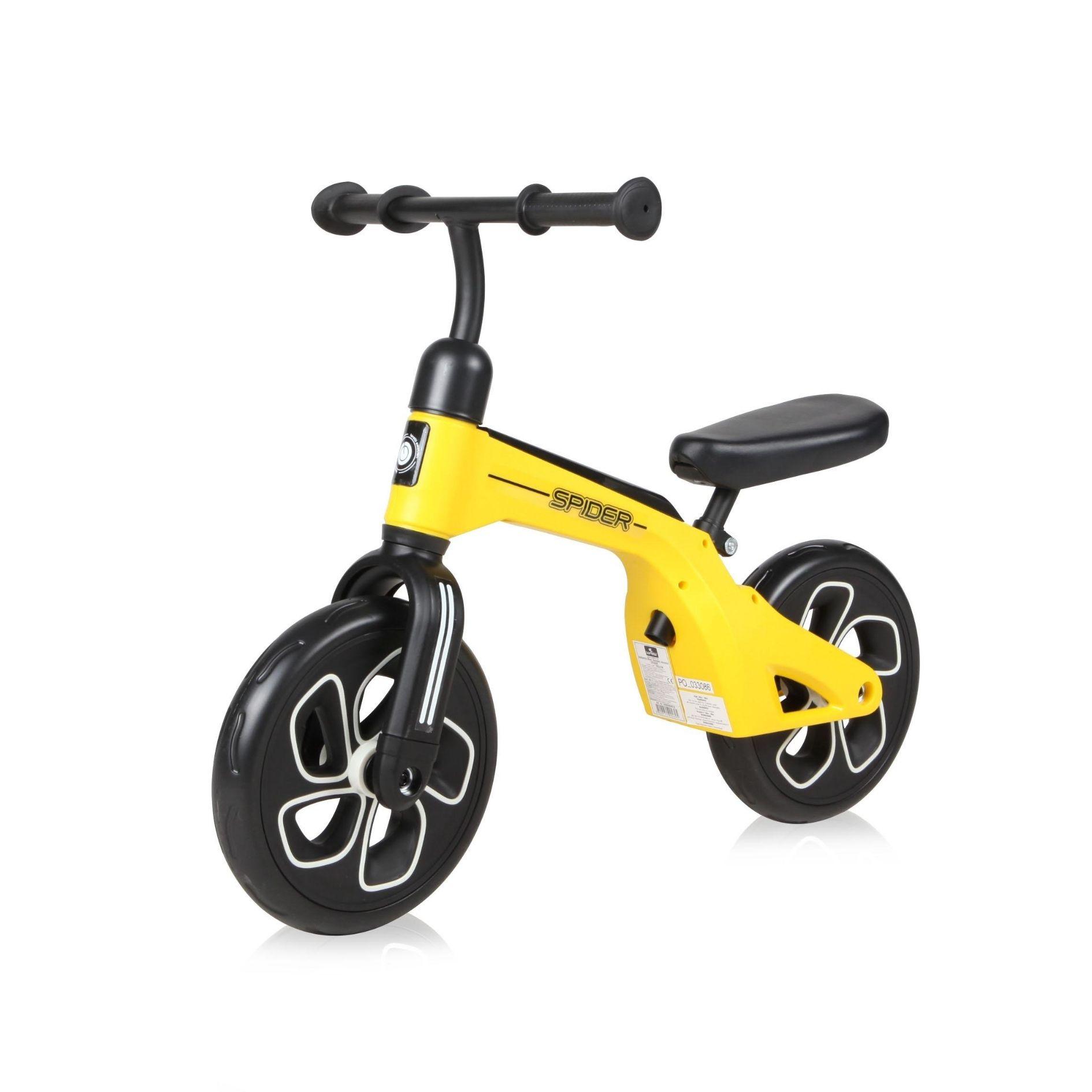 Biciclete - Bicicleta de tranzitie 2in1, Spider, fara pedale, roti mari, Yellow, bebelorelli.ro