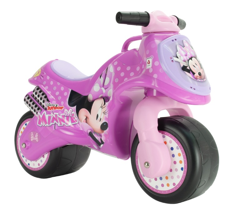 Biciclete - Moto Ride-on Neox fara pedale pentru copii Injusa, licenta Disney, Minnie Mouse, 18-36 luni, Roz, bebelorelli.ro