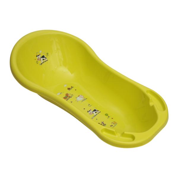 Cadite si suporturi cadite - Cadita bebe, 100x51x31 cm, Funny Farm Green Yellow Meadow, bebelorelli.ro