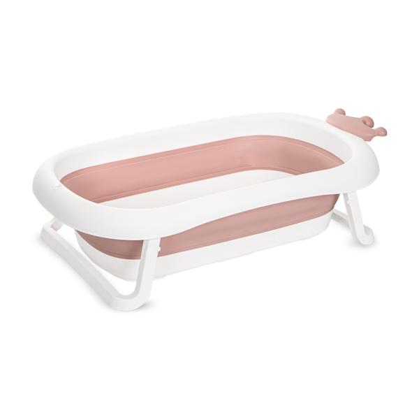 Cadite si suporturi cadite - Cadita pliabila pentru bebelusi, 83 cm, cu dop de scurgere, Royal, Nordic Pink, bebelorelli.ro