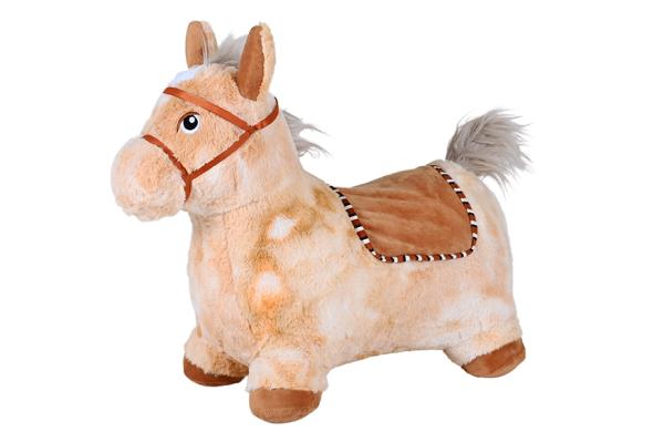 Gonflabile si bazine - Calut gonflabil din plus pentru sarit, Knorr Toys, include pompa de aer, husa moale detasabila din material textil, 63x26x52 cm, pana la 50 kg, 12 Luni+, Beige, bebelorelli.ro