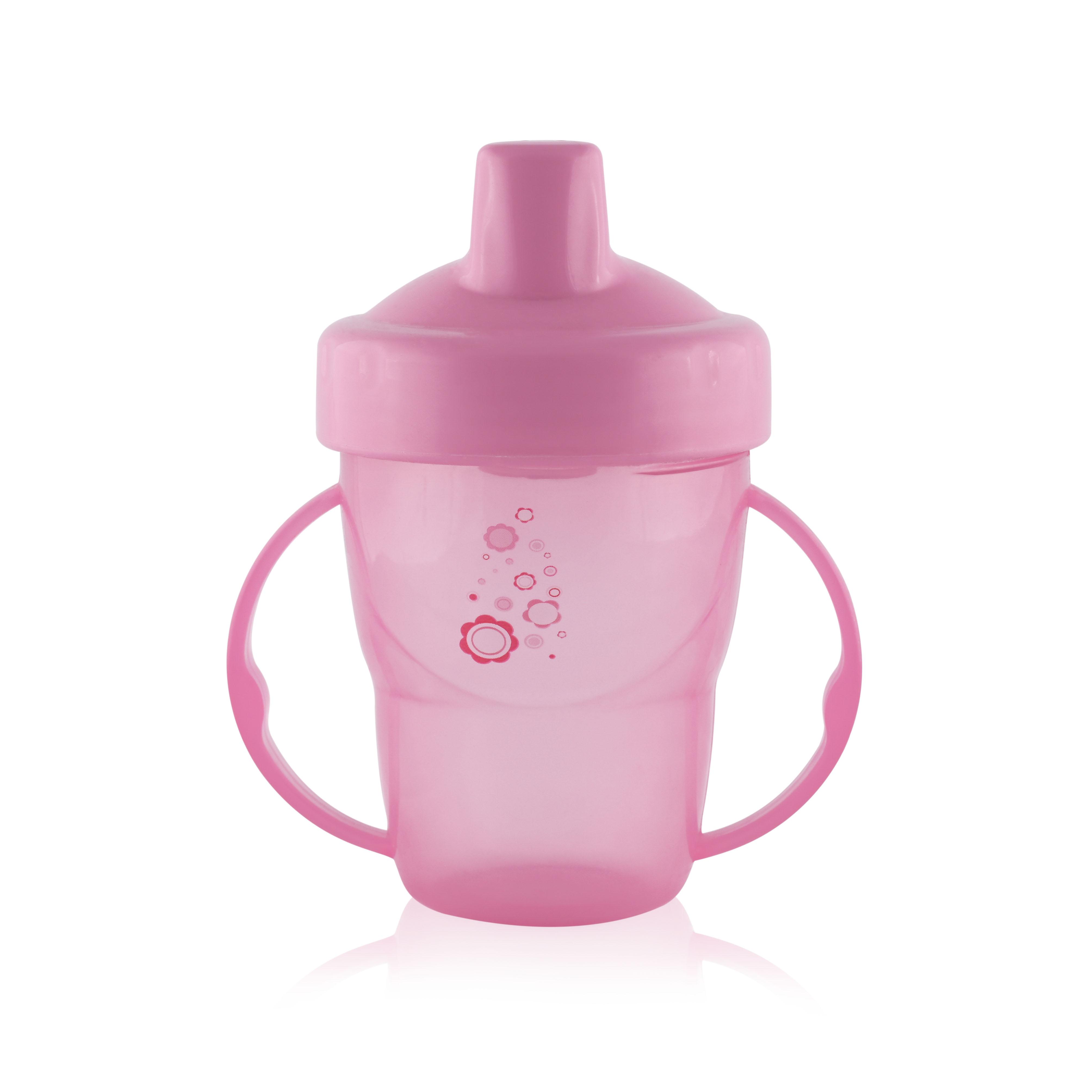 Cana apa bebe - Cana cu manere si cioc, 12 luni+, 210 ml, Pink, bebelorelli.ro