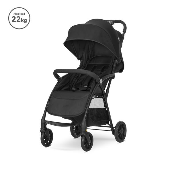 Carucior sport - Carucior pentru nou-nascut, Fresh, ultra-light, pana la 22 kg, Black Pearl, bebelorelli.ro