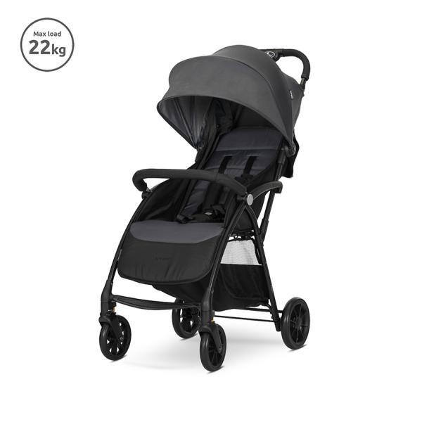Carucior sport - Carucior pentru nou-nascut, Fresh, ultra-light, pana la 22 kg, Grey Icy, bebelorelli.ro