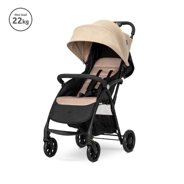 Carucior sport - Carucior pentru nou-nascut, Fresh, ultra-light, pana la 22 kg, Beige, bebelorelli.ro
