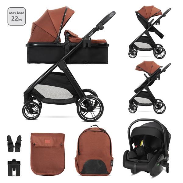 Carucior 3 in 1 - Carucior Set 3 in 1, Aspen, pana la 22 kg, Picante, bebelorelli.ro