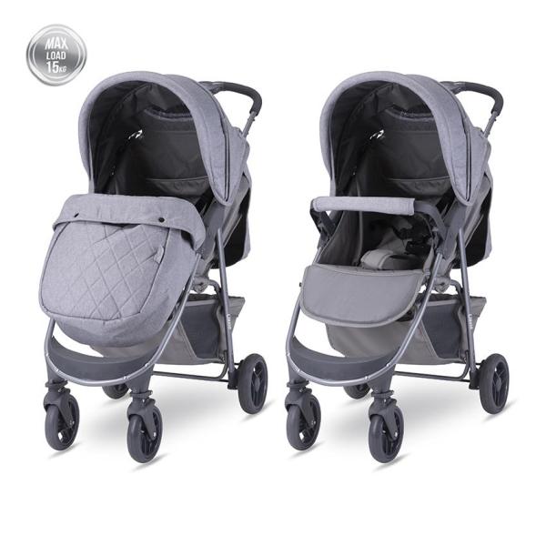 Lichidare de Stoc - Carucior sport Olivia Basic, cu husa de picioare, pliere tip carte, Cool Gri, bebelorelli.ro
