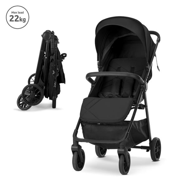 Carucior Standard - Carucior sport ultrausor, Zozu, pliere cu o mana, 5.8 kg, pana la 22 kg, Beige Latte, bebelorelli.ro