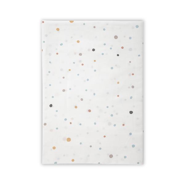 Lenjerii patuturi copii - Cearceaf bumbac ranforce, 100 x 150 cm, Happy Friends Blue, bebelorelli.ro