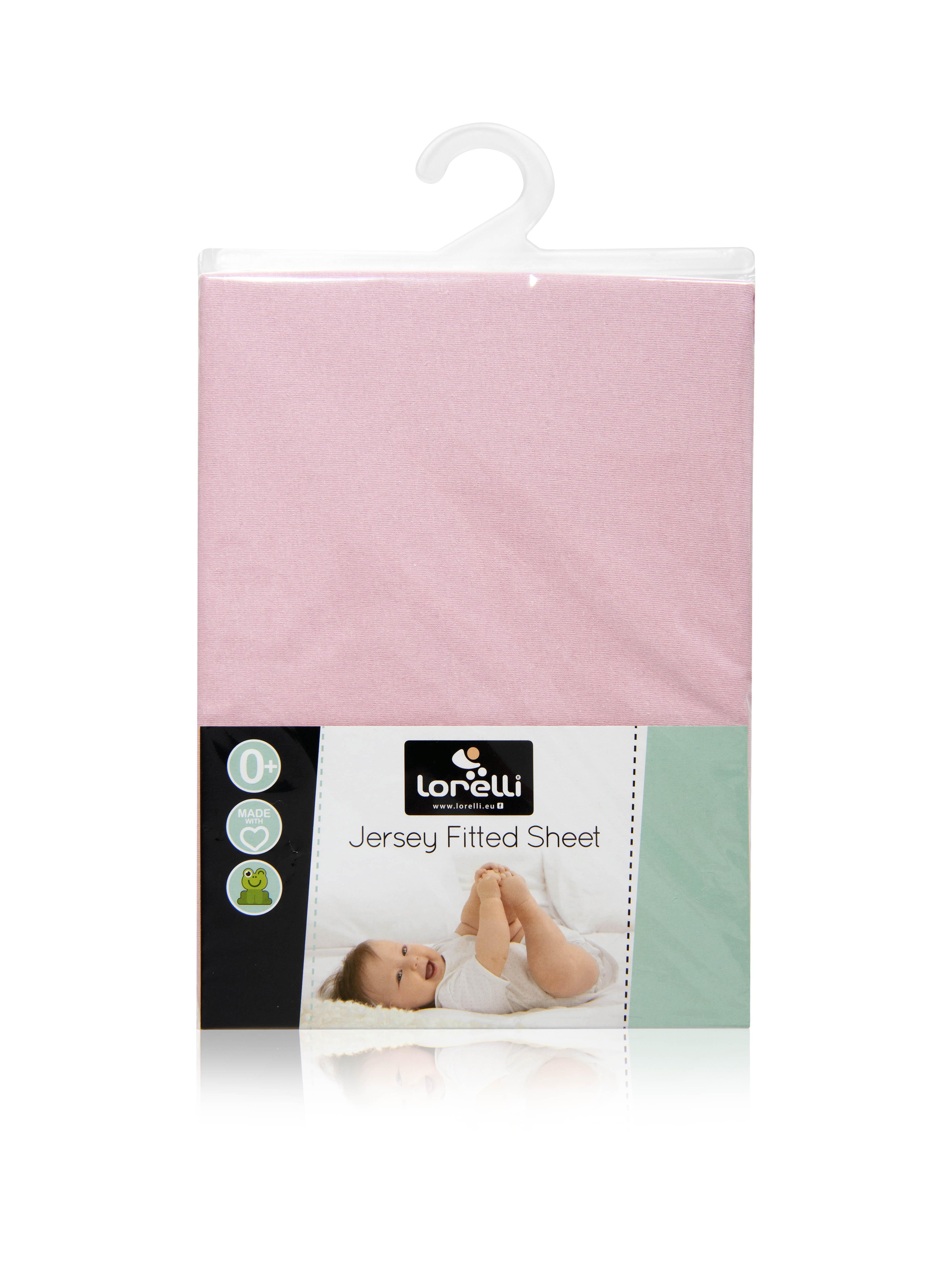 Lenjerii patuturi copii - Cearsaf pat jersey, 60 x 120 cm Pink, bebelorelli.ro