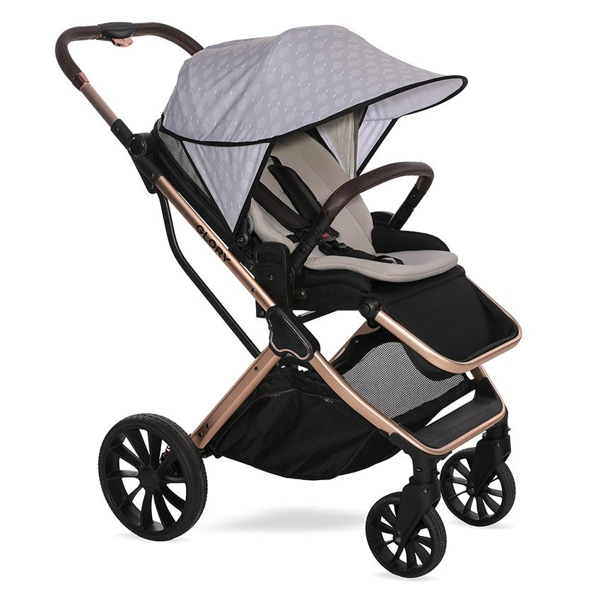 Accesorii carucioare - Copertina pentru carucior, model universal, protectie solara, Grey Trees, bebelorelli.ro
