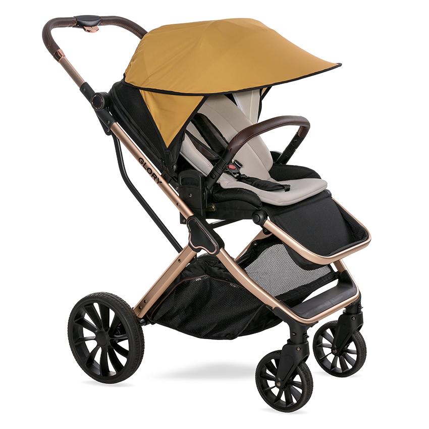 Accesorii carucioare - Copertina pentru carucior, model universal, protectie solara, Lemon Curry, bebelorelli.ro
