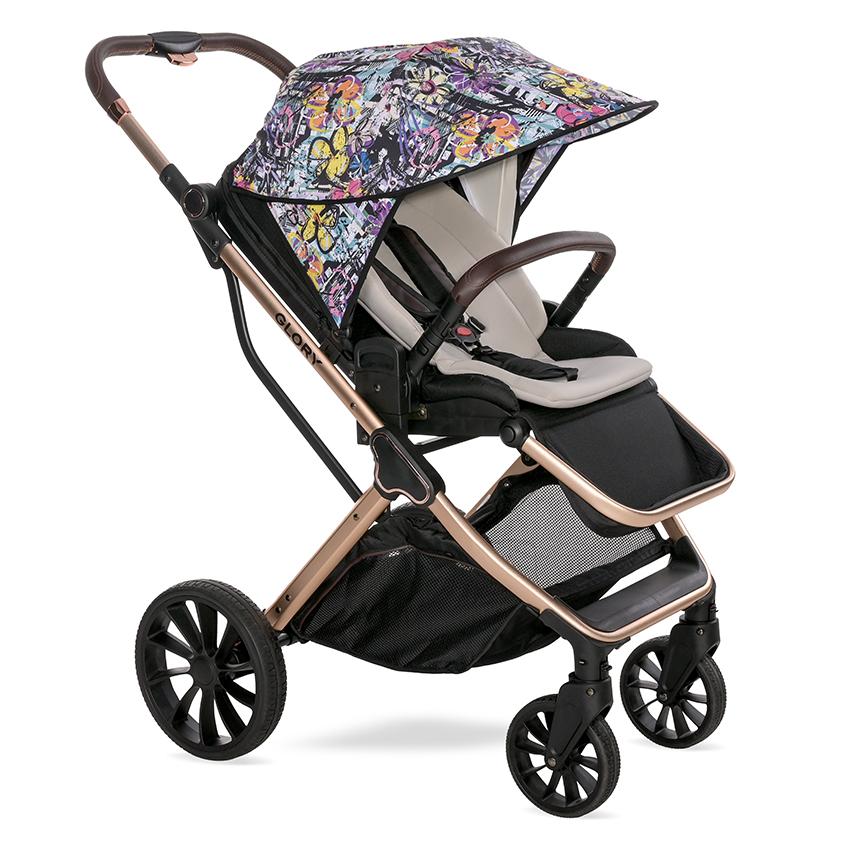 Accesorii carucioare - Copertina pentru carucior, model universal, protectie solara, Magic Flowers, bebelorelli.ro