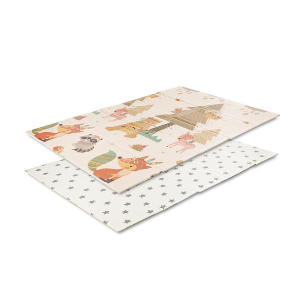 Covoare copii - Covoras de joaca termic pentru copii, din spuma XPE, design cu doua fete, pliabil, 120 x 180 cm, Home & Stars, bebelorelli.ro
