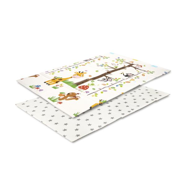 Covoare copii - Covoras de joaca termic pentru copii, din spuma XPE, design cu doua fete, pliabil, 120 x 180 cm, Playtime, bebelorelli.ro