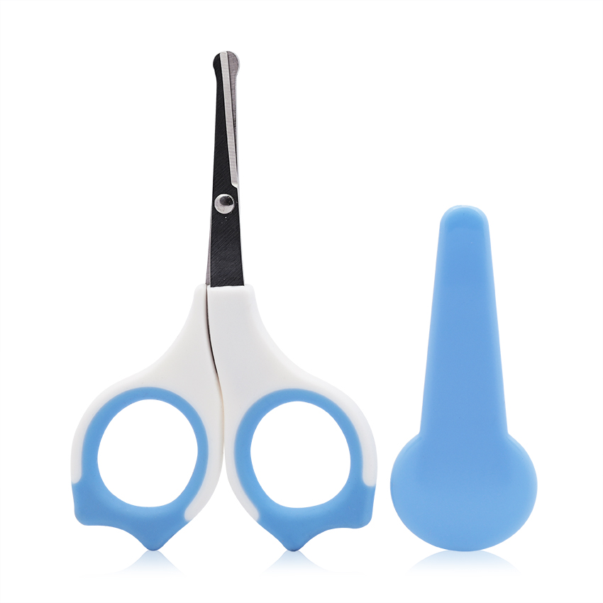 Accesorii igiena - Forfecuta de unghii pentru bebelusi, cu suport de protectie, 0 luni+, Moonlight Blue, bebelorelli.ro
