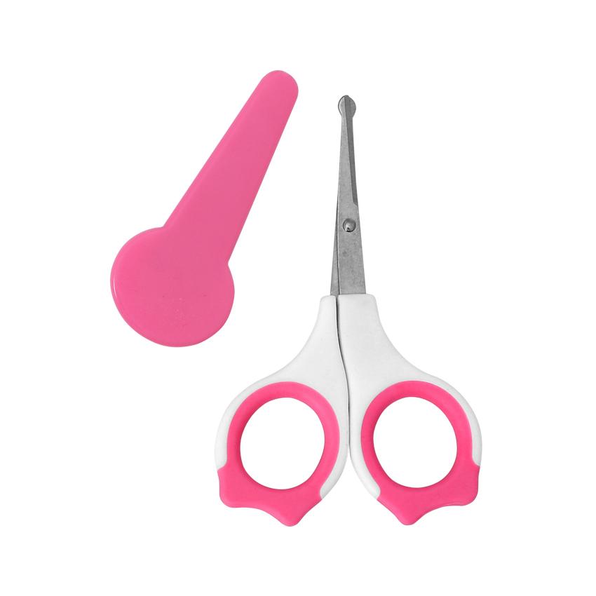 Forfecuta de unghii pentru bebelusi, cu suport de protectie, 0 luni+, pink LORELLI