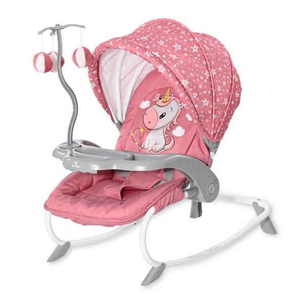 Lichidare de Stoc - Fotoliu balansoar, Dream Time, Rose Velvet Unicorn, bebelorelli.ro