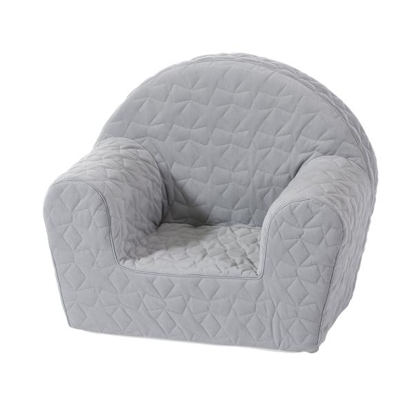 Mobilier camera copii - Fotoliu pentru copii, Knorr Toys, matlasat, umplutura din spuma moale, husa bumbac 100% detasabila si lavabila, 51 x 34 x 42 cm, 9 Luni+, Cosy Geo Grey, bebelorelli.ro