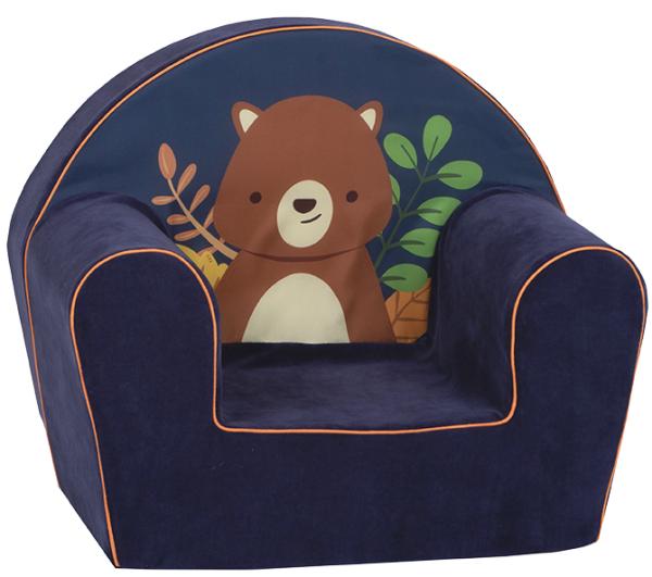 Mobilier camera copii - Fotoliu pentru copii, Knorr Toys, umplutura din spuma moale, husa bumbac 100% detasabila si lavabila, 51 x 34 x 42 cm, 9 Luni+, Happy Bear, bebelorelli.ro