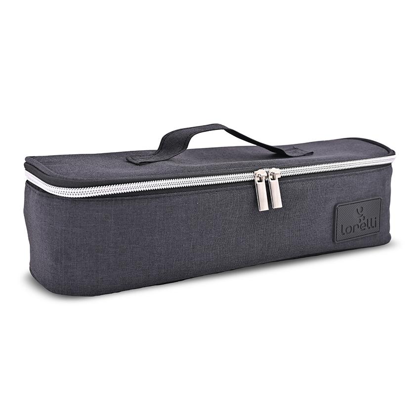 Alimentatie Bebe - Geanta termica pentru mancare Avy, 3 compartimente detasabile, 33x11x10 cm, Negru, bebelorelli.ro