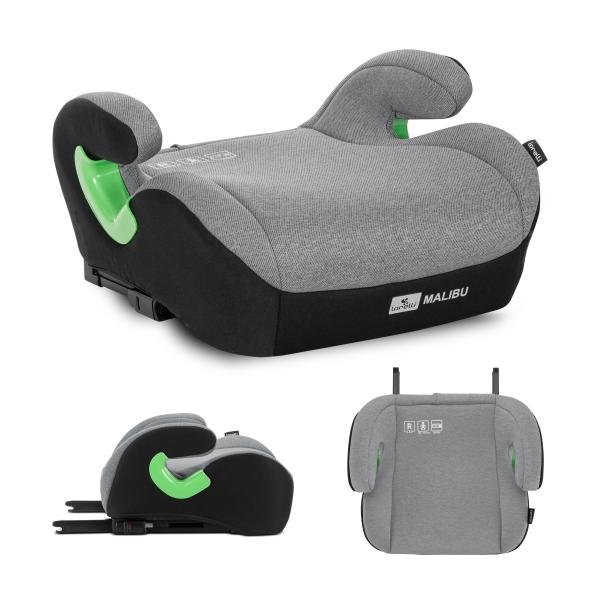 Inaltator auto pentru copii, malibu, isofix, 6-12 ani, 125-150 cm, cu conectori pentru ghidaj, grey LORELLI