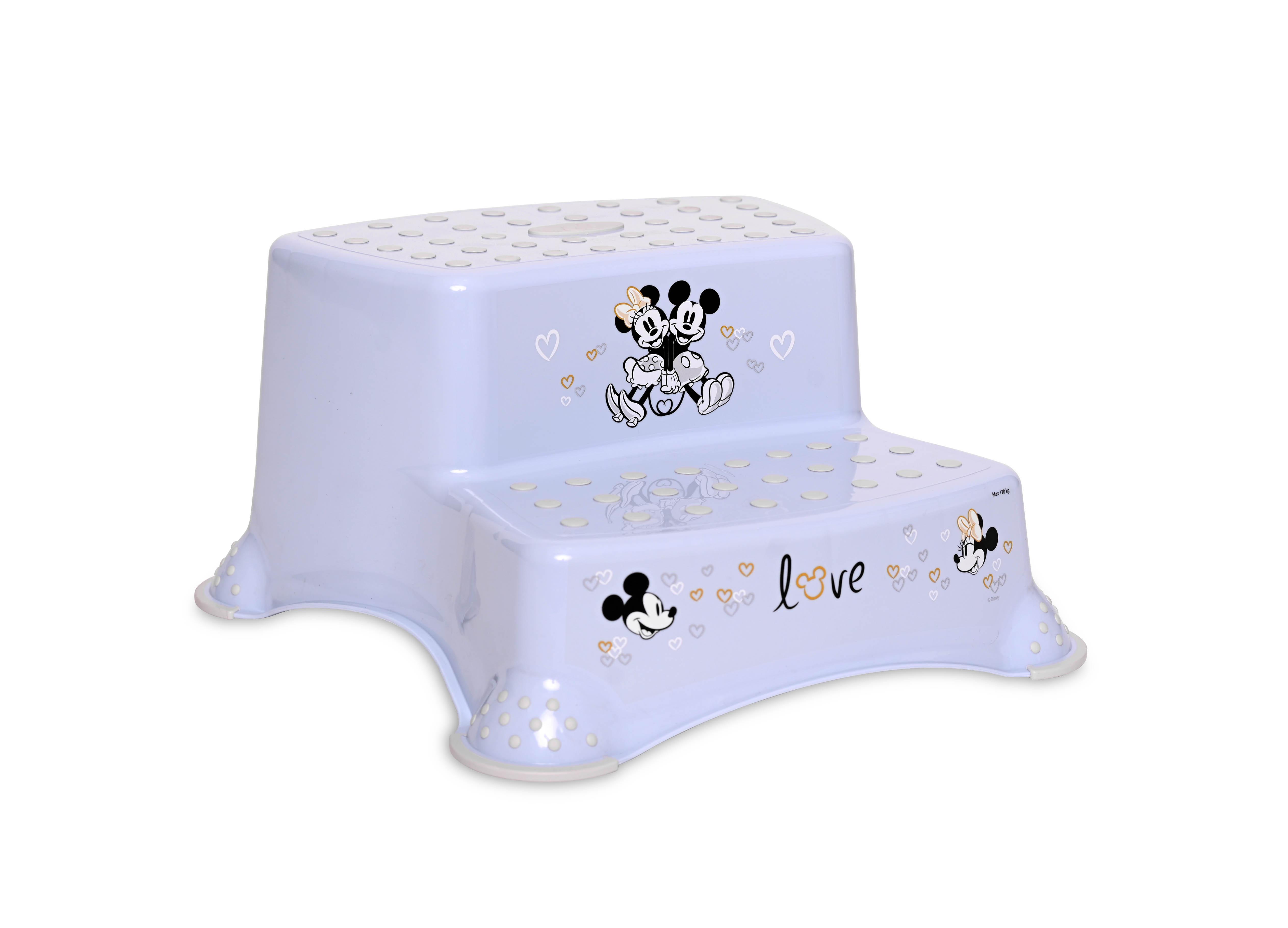 Inaltatoare - Inaltator dublu pentru baie, antiderapant, Disney, Mickey Light Blue, bebelorelli.ro