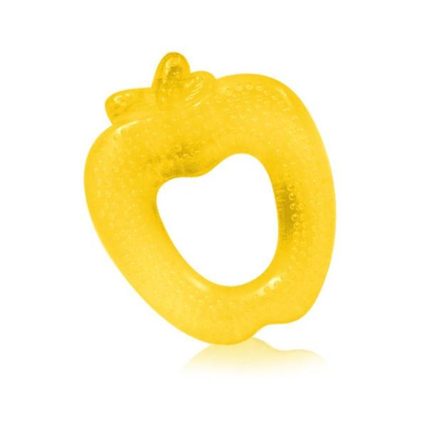 Jucarii de dentitie bebe - Jucarie de dentitie bebelusi, Apple, peste 3 luni, Yellow, bebelorelli.ro