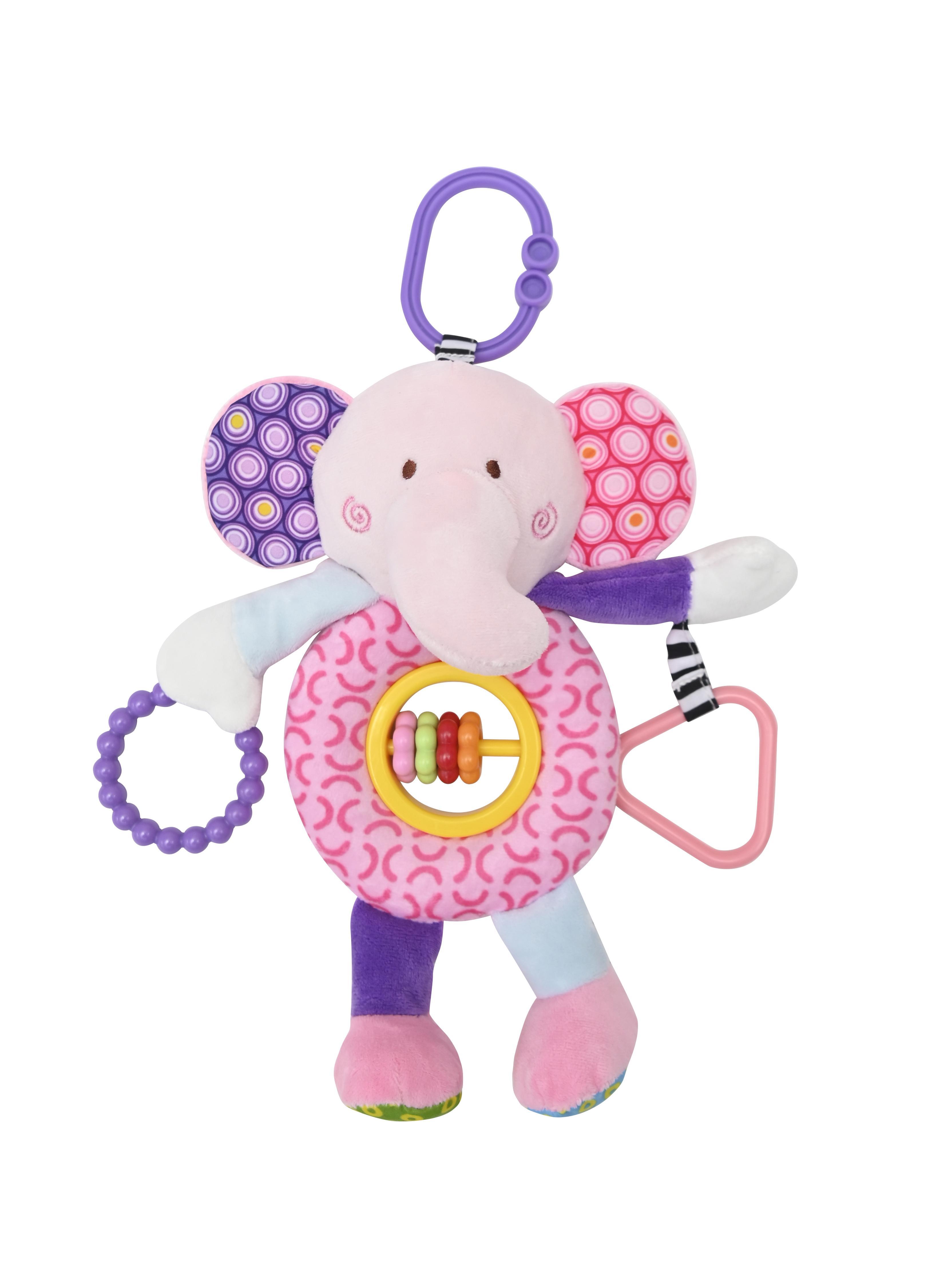 Jucarie de plus, 24 cm, de activitate, 0 luni+, elefant LORELLI