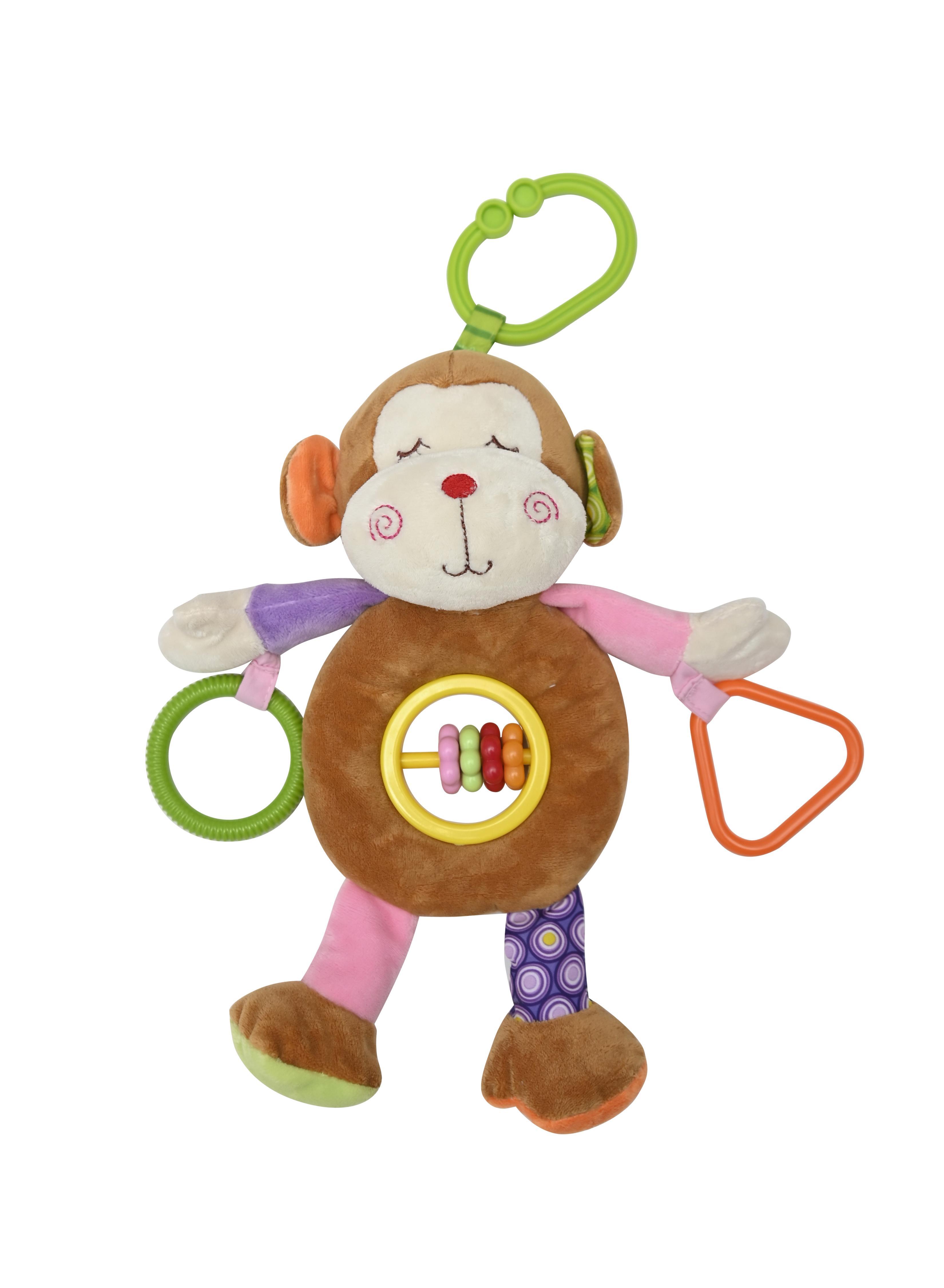 Jucarie de plus, 24 cm, de activitate, 0 luni+, maimutica LORELLI