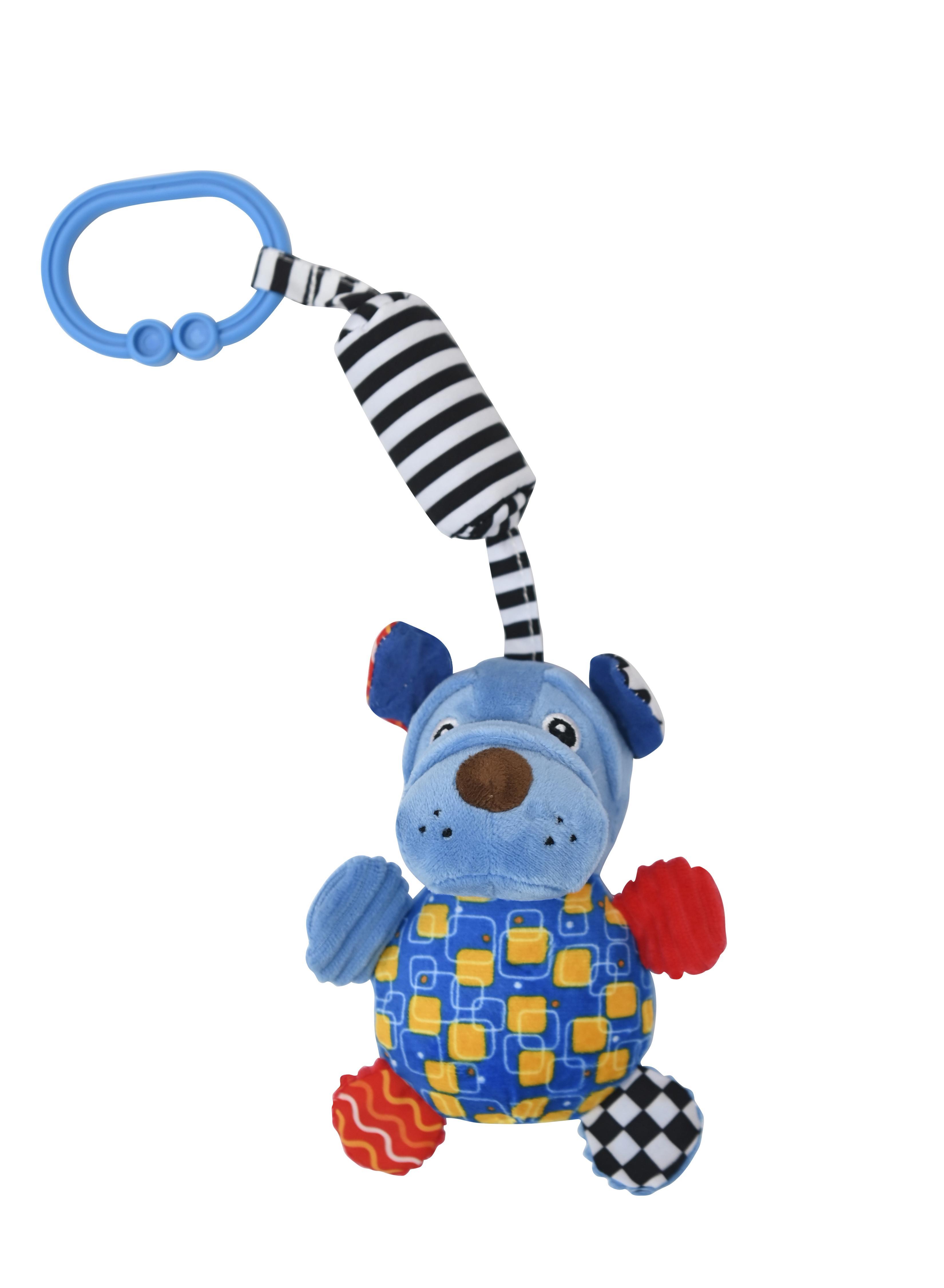 Jucarie de plus, catelus, 13 cm, clopotel, cu oglinda, 0 luni+ Lorelli Toys