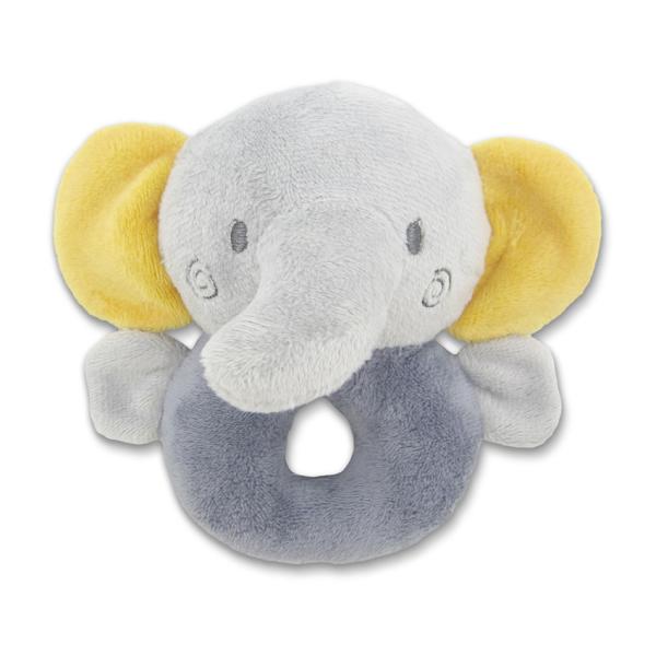 Jucarie de plus, Elefant gri, 11 cm, zornaitoare, 0 luni+