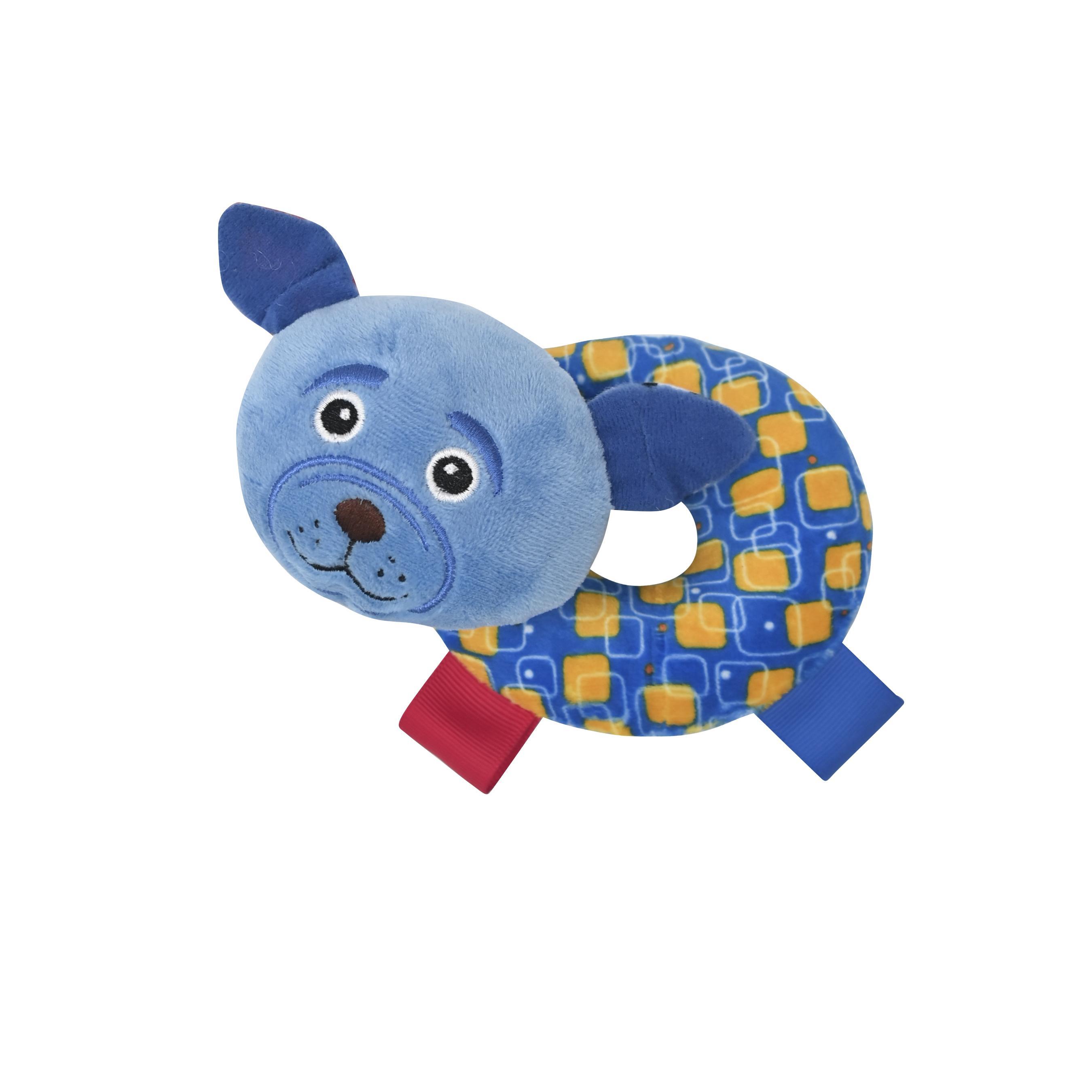 Jucarie de plus, gogoasa cu cap de catelus, 11 cm, zornaitoare, 0 luni+ Lorelli Toys
