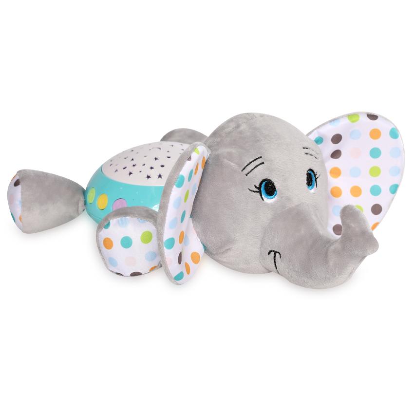 Carusele muzicale si lampi de veghe - Lampa de veghe, cu sunete si proiector, Elephant, bebelorelli.ro