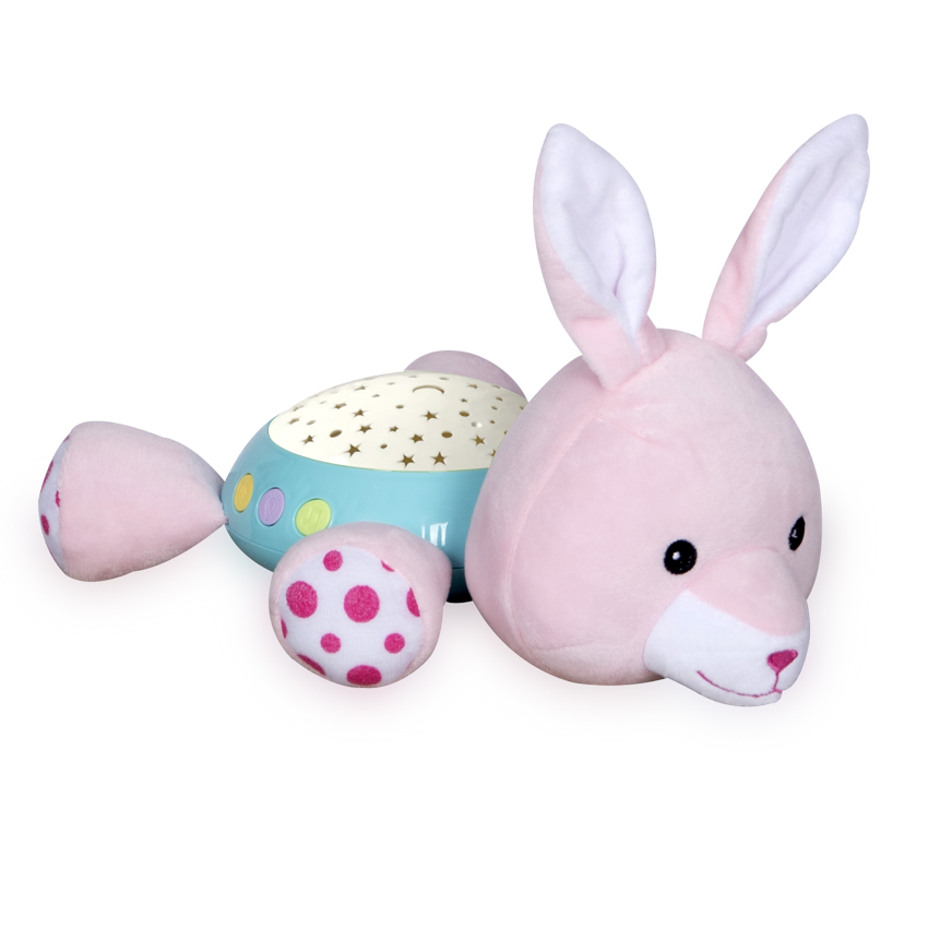 Carusele muzicale si lampi de veghe - Lampa de veghe, cu sunete si proiector, Rabbit, bebelorelli.ro