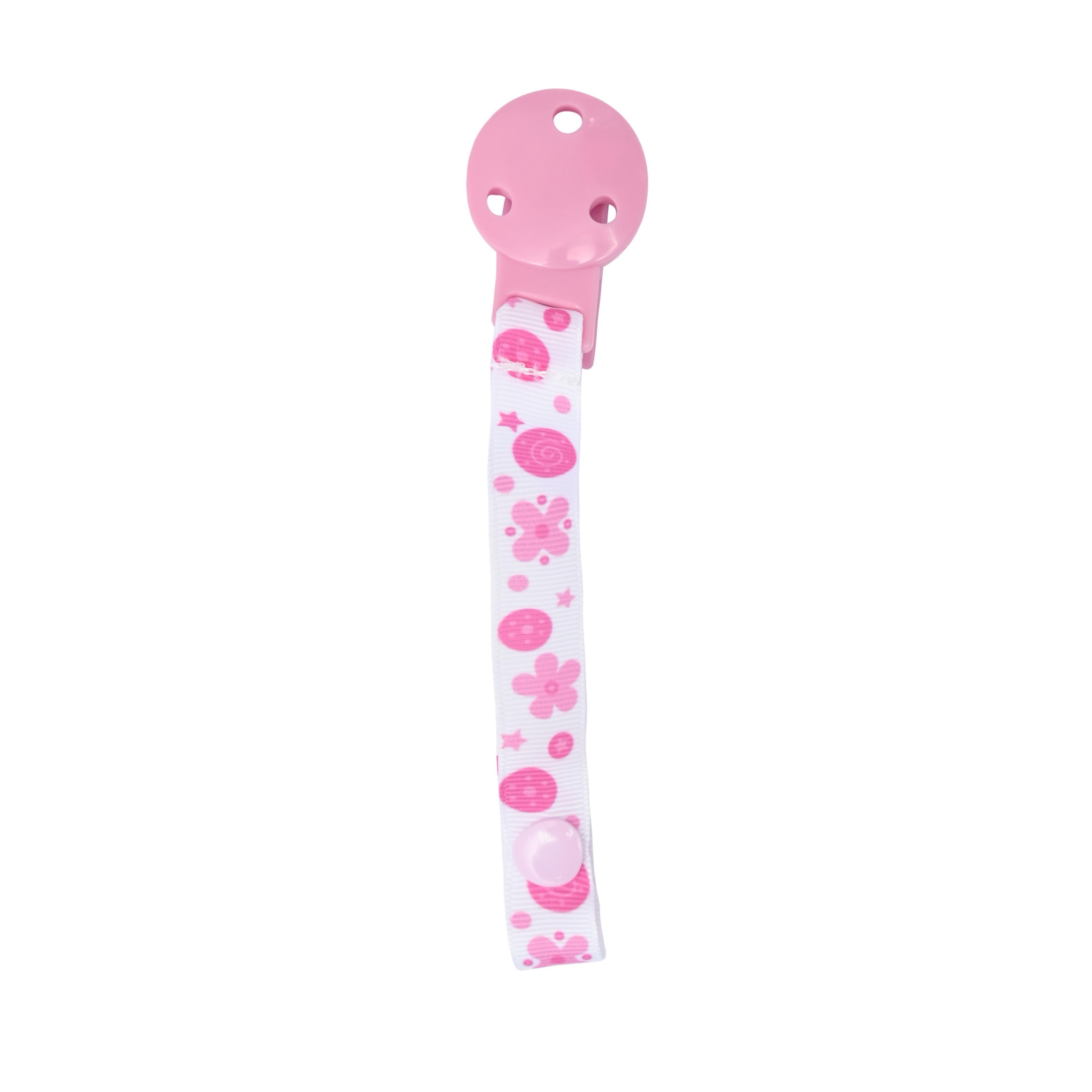 Lant cu clips pentru suzeta, 0 luni+, pink LORELLI