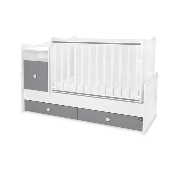 Mobilier multifunctional, trend plus, 167 x 72 x 105 cm, transformabil, trio white stone grey LORELLI