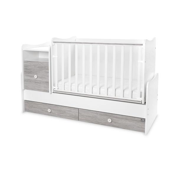 Patuturi si mobiliere din lemn - Mobilier multifunctional, Trend Plus, 167 x 72 x 105 cm, transformabil, Trio White Artwood, bebelorelli.ro