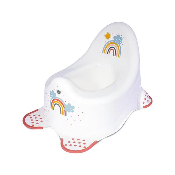 Lichidare de Stoc - Olita anatomica antiderapanta, Rainbow White, bebelorelli.ro
