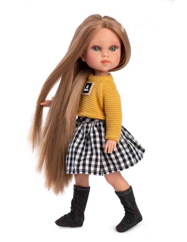 Papusi si accesorii - Papusa fashion, Penelope Athens, 33 cm, par blond drept, corp din vinil, cu outfit complet, bebelorelli.ro