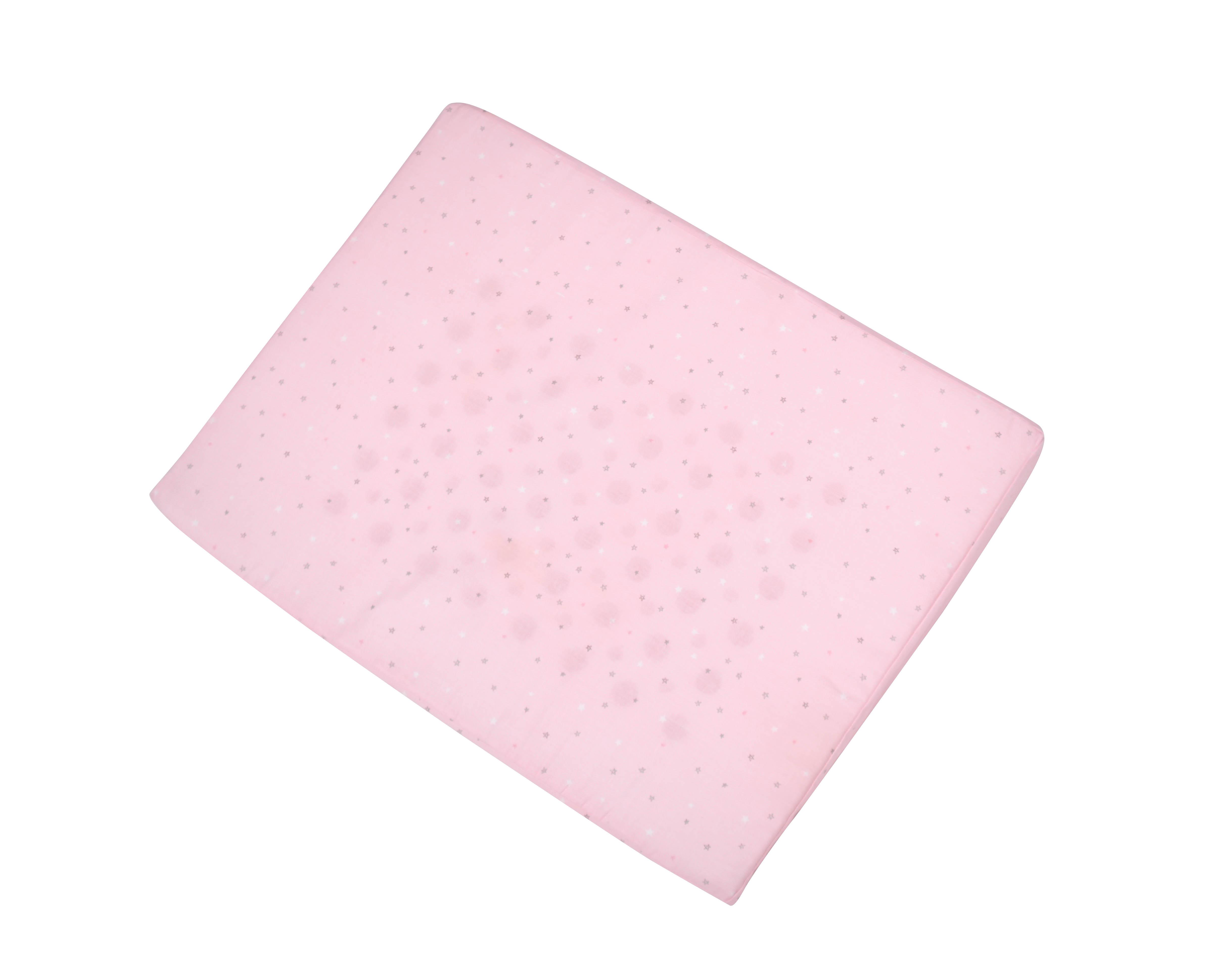 Perne si paturici - Perna inclinata antisufocare, Air Comfort, 60x45x9 cm, Pink Sky, bebelorelli.ro