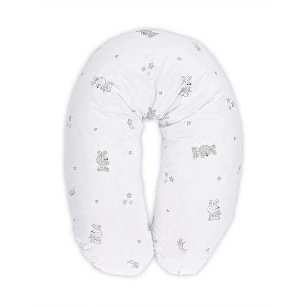 Perna multifunctionala, bumbac ranforce, 190 cm, little rabbits grey LORELLI